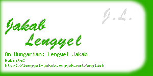 jakab lengyel business card